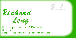 richard leng business card